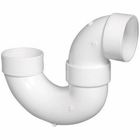 HOMECARE PRODUCTS PVC00706X0600HA 1.5 in. P-Trap with Solvent Weld Joint - White HO2741312